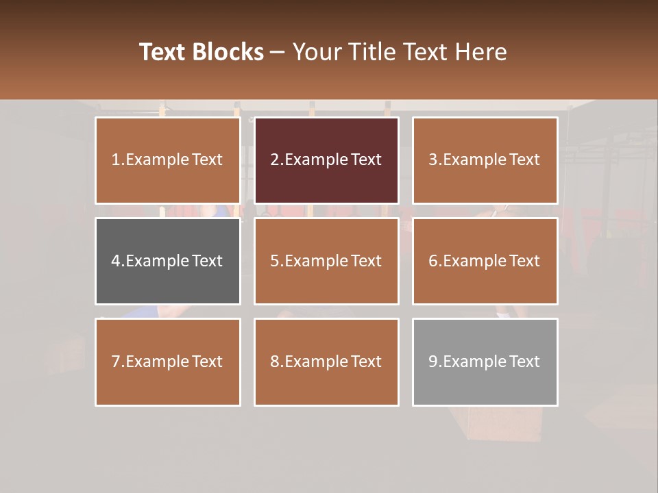 A Group Of People In A Gym Doing Exercises PowerPoint Template