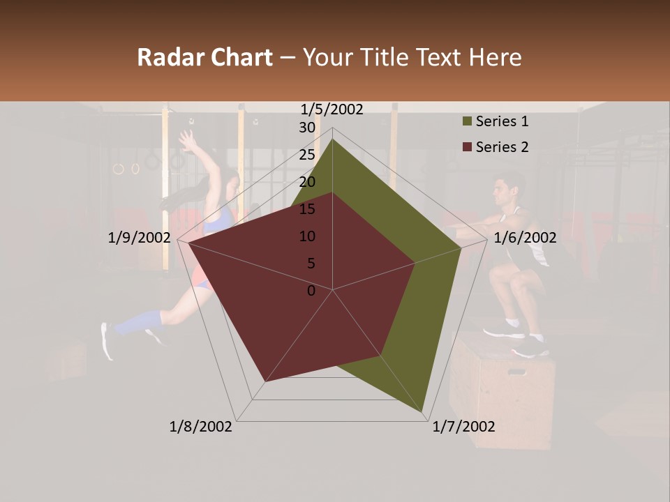 A Group Of People In A Gym Doing Exercises PowerPoint Template