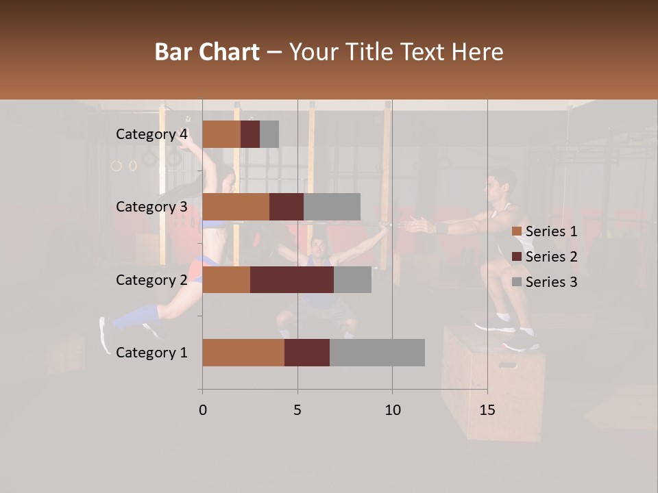 A Group Of People In A Gym Doing Exercises PowerPoint Template
