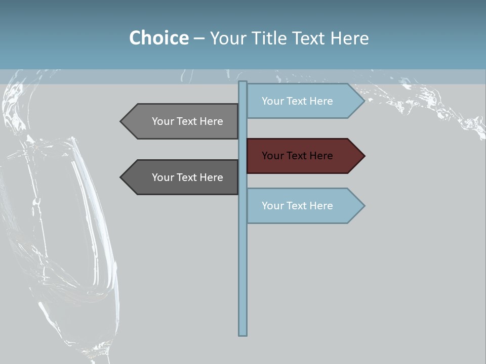 A Glass Of Wine Is Being Poured Into It PowerPoint Template