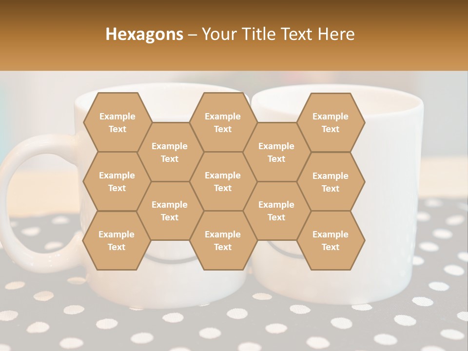Two Coffee Mugs With Faces Drawn On Them PowerPoint Template