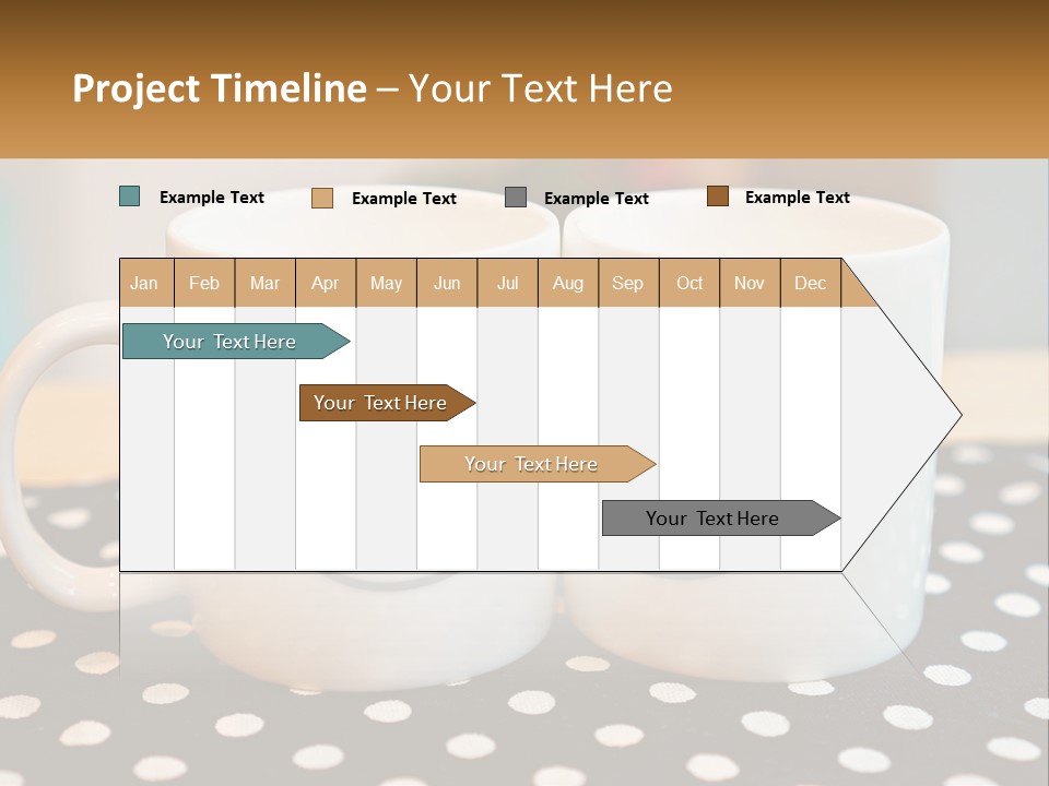 Two Coffee Mugs With Faces Drawn On Them PowerPoint Template