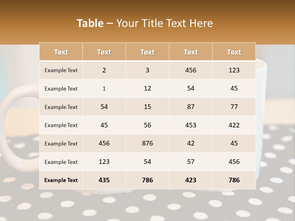 Two Coffee Mugs With Faces Drawn On Them PowerPoint Template