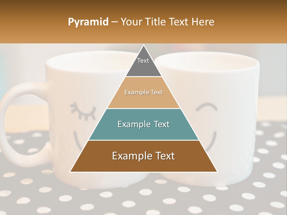 Two Coffee Mugs With Faces Drawn On Them PowerPoint Template