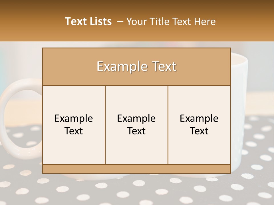 Two Coffee Mugs With Faces Drawn On Them PowerPoint Template