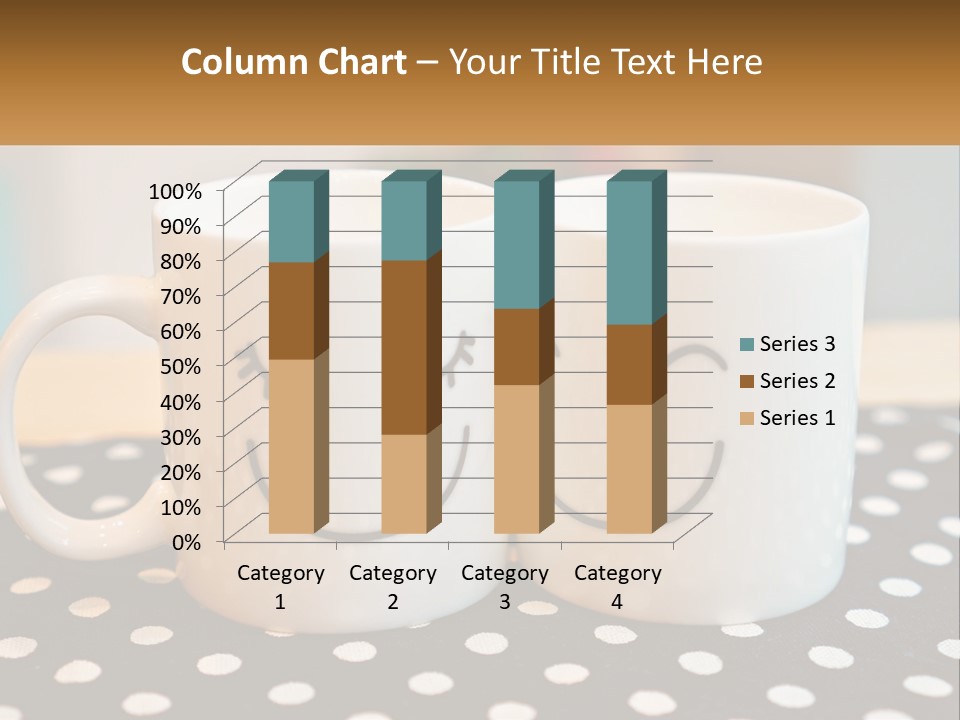 Two Coffee Mugs With Faces Drawn On Them PowerPoint Template