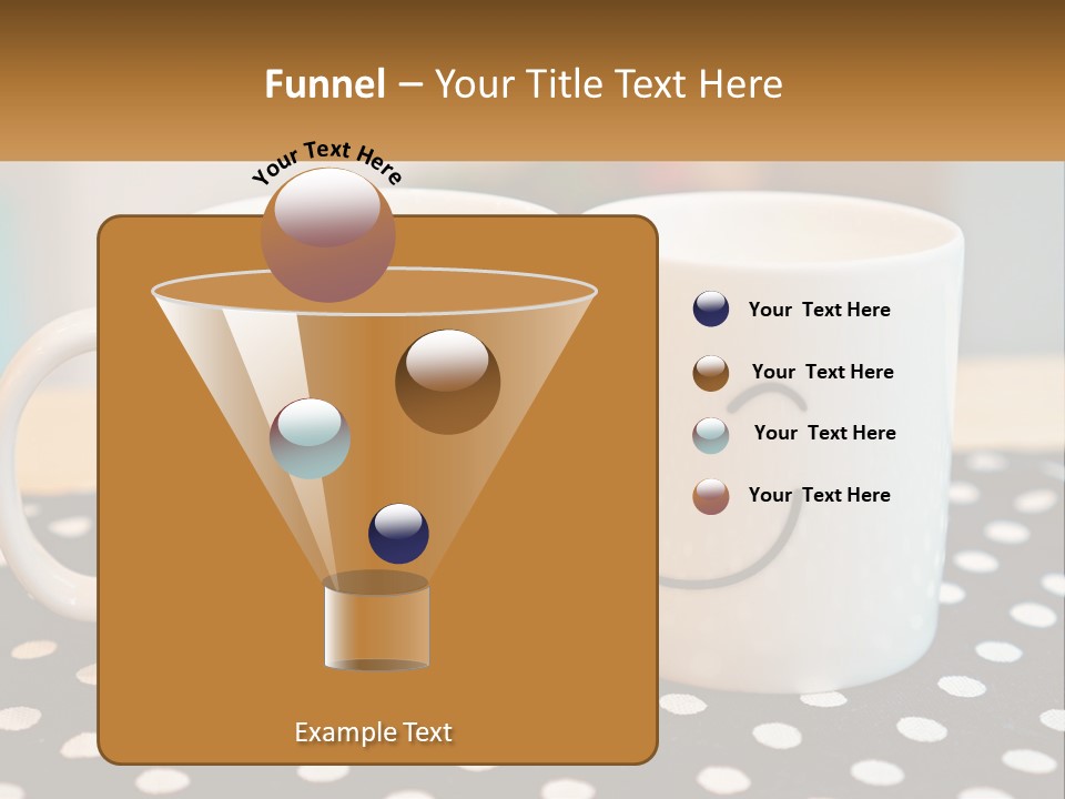 Two Coffee Mugs With Faces Drawn On Them PowerPoint Template