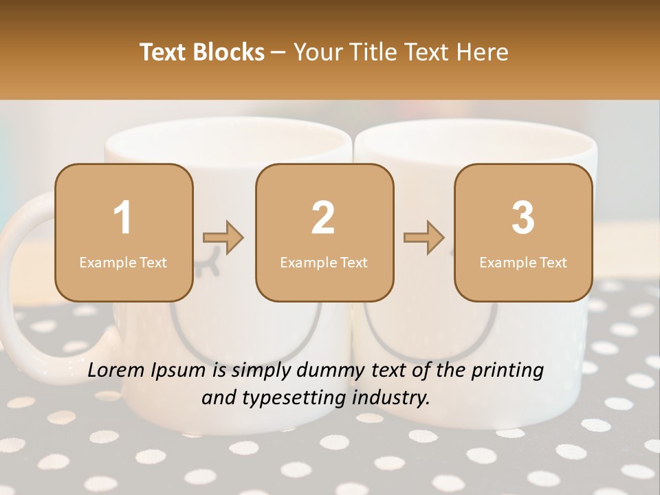 Two Coffee Mugs With Faces Drawn On Them PowerPoint Template