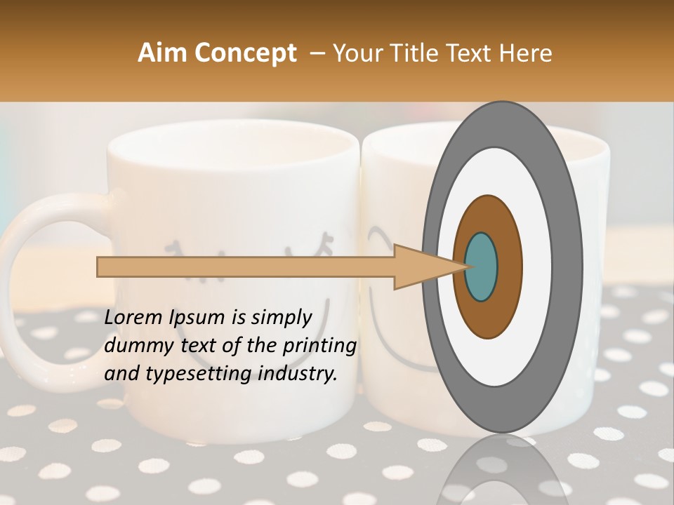 Two Coffee Mugs With Faces Drawn On Them PowerPoint Template