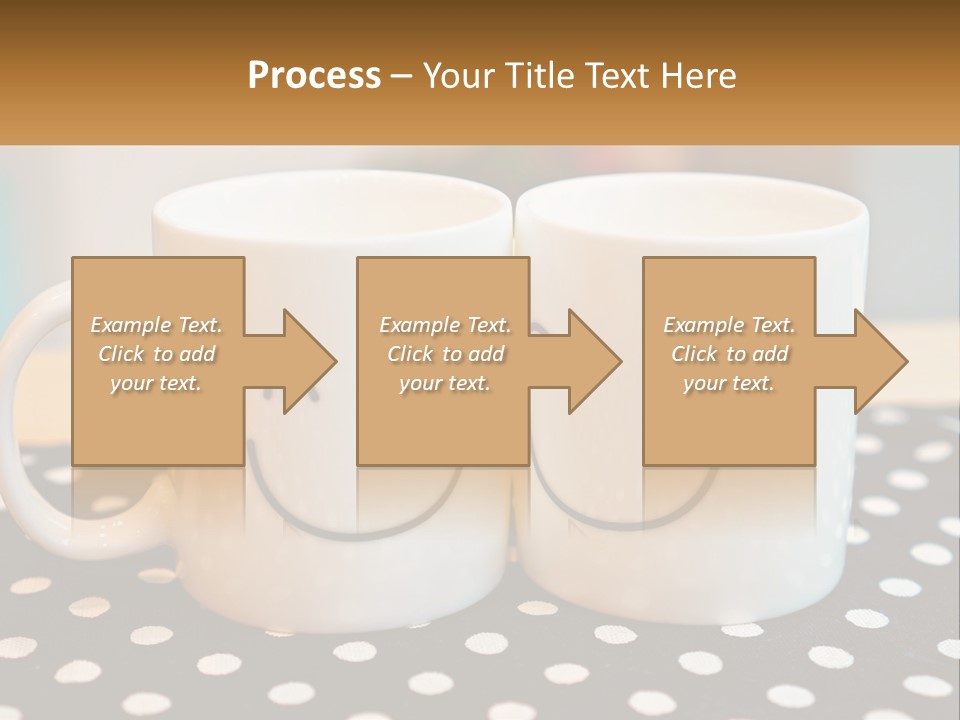 Two Coffee Mugs With Faces Drawn On Them PowerPoint Template