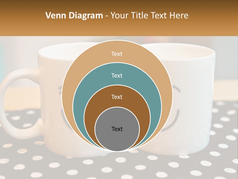 Two Coffee Mugs With Faces Drawn On Them PowerPoint Template