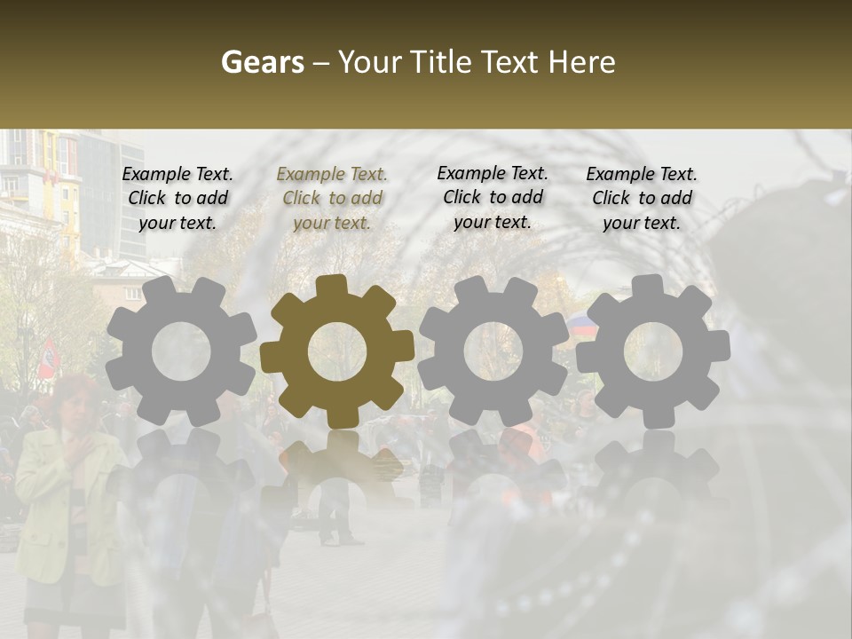 A Group Of People Standing Next To Each Other PowerPoint Template