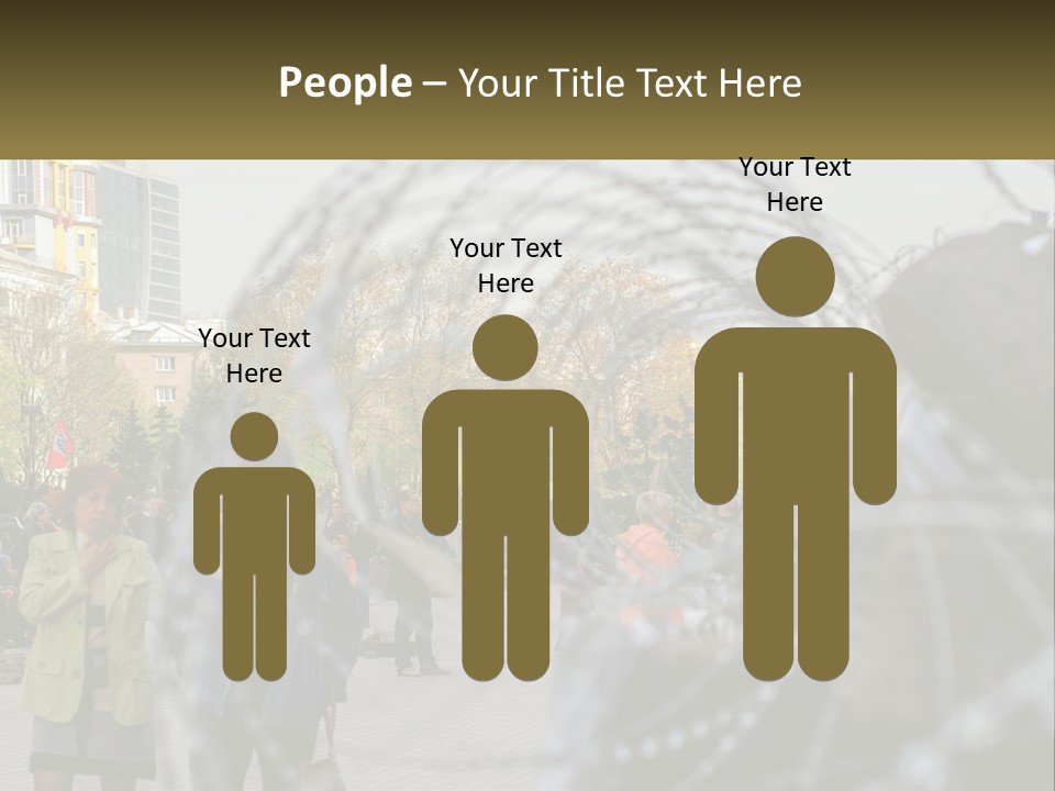 A Group Of People Standing Next To Each Other PowerPoint Template