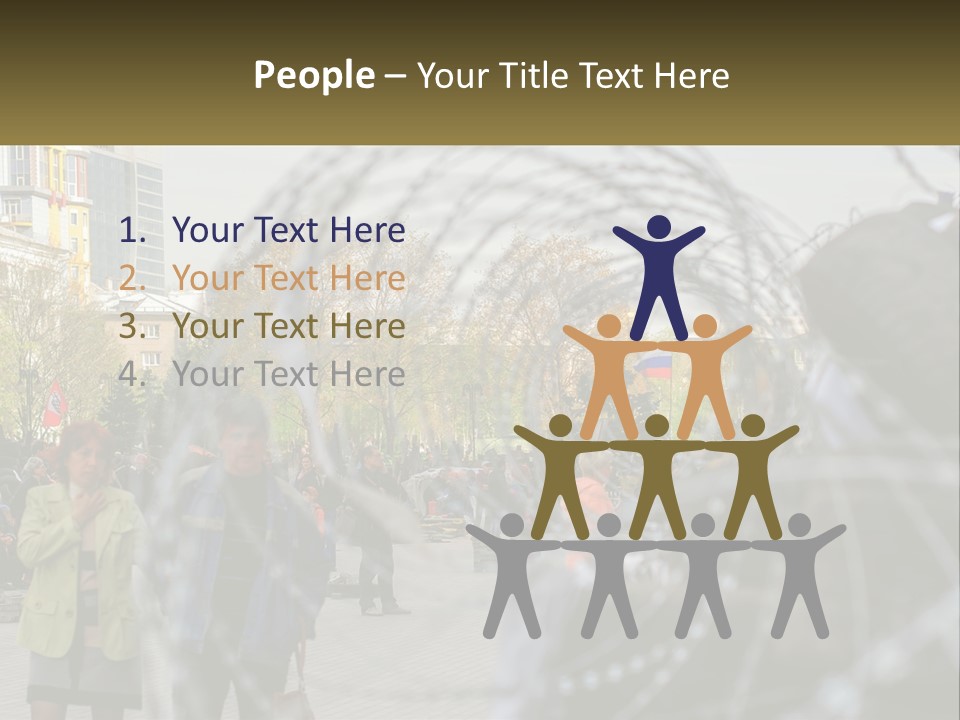 A Group Of People Standing Next To Each Other PowerPoint Template