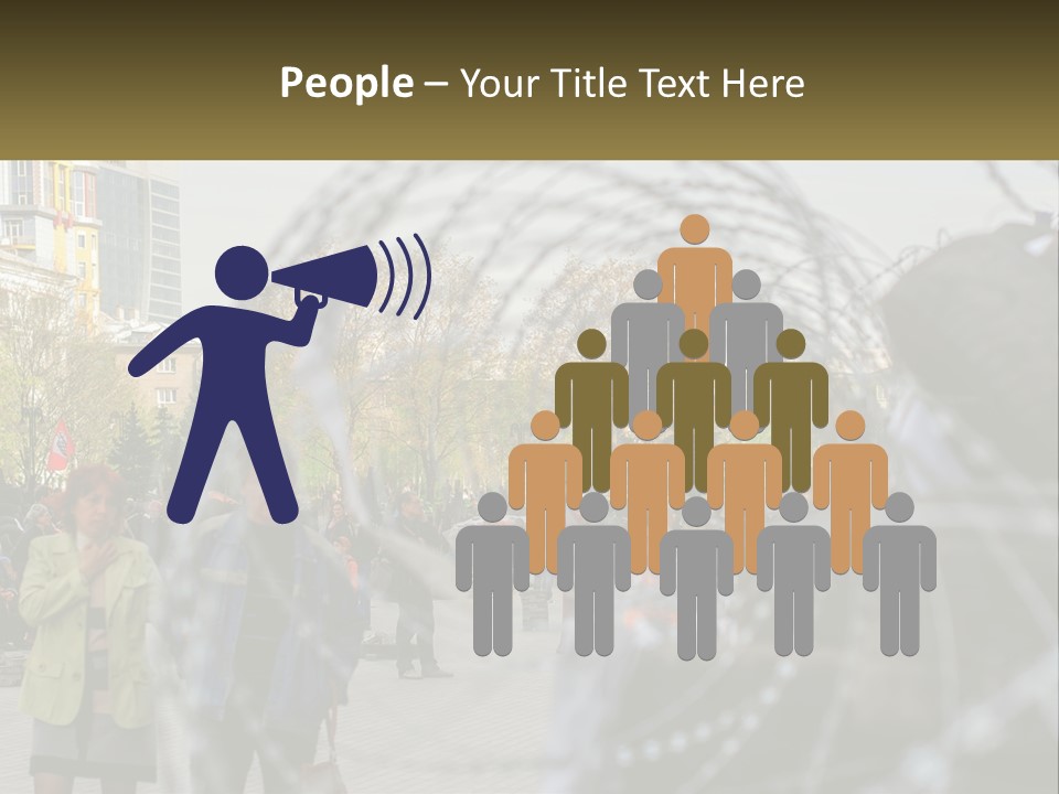 A Group Of People Standing Next To Each Other PowerPoint Template