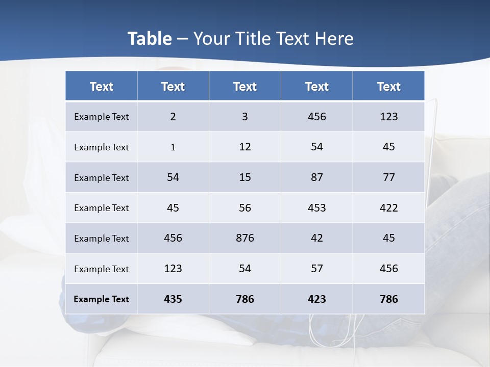 A Man Sitting On A Couch Talking On A Cell Phone PowerPoint Template