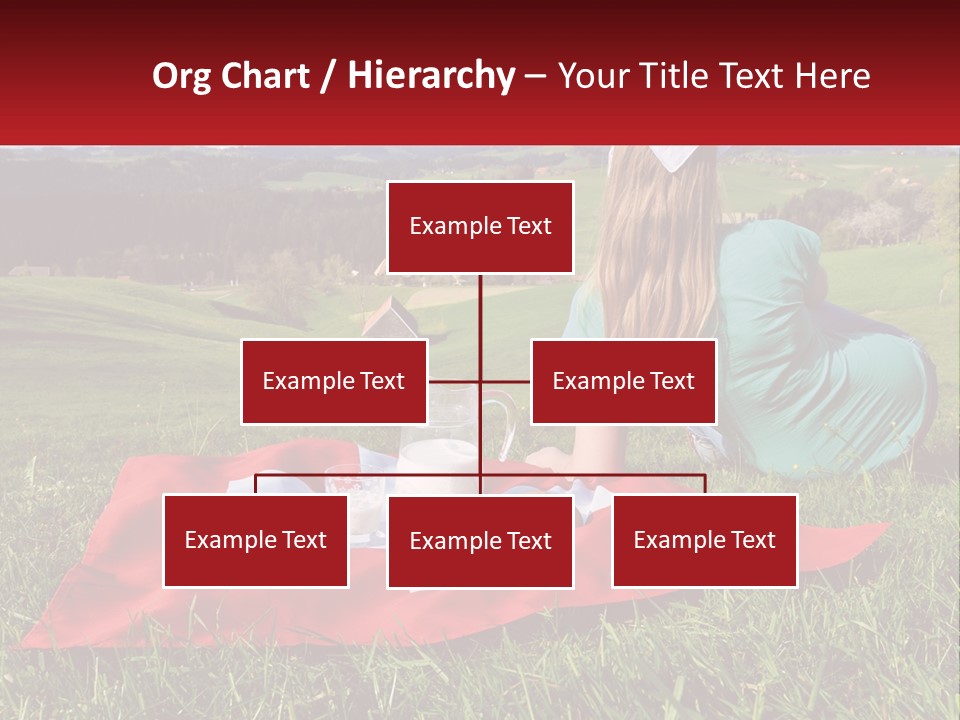 A Woman Sitting On Top Of A Blanket On Top Of A Lush Green Field PowerPoint Template