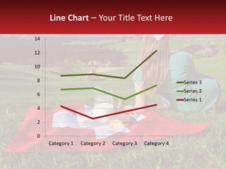 A Woman Sitting On Top Of A Blanket On Top Of A Lush Green Field PowerPoint Template