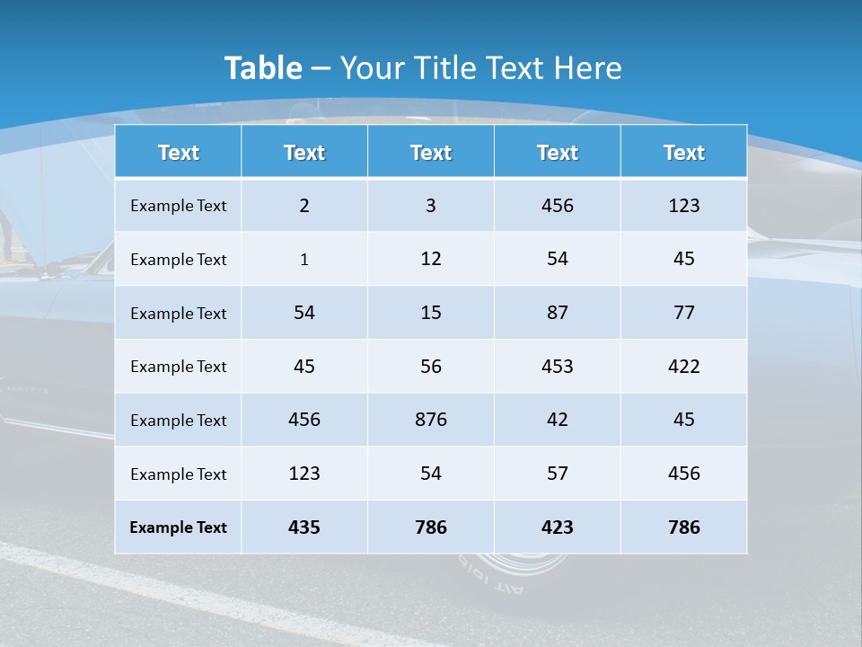 A Blue Car Is Parked In A Parking Lot PowerPoint Template