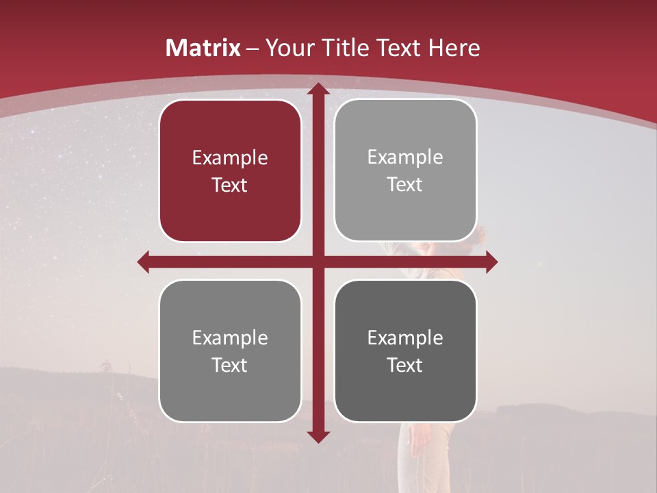 A Woman Standing In A Field With Her Arms In The Air PowerPoint Template