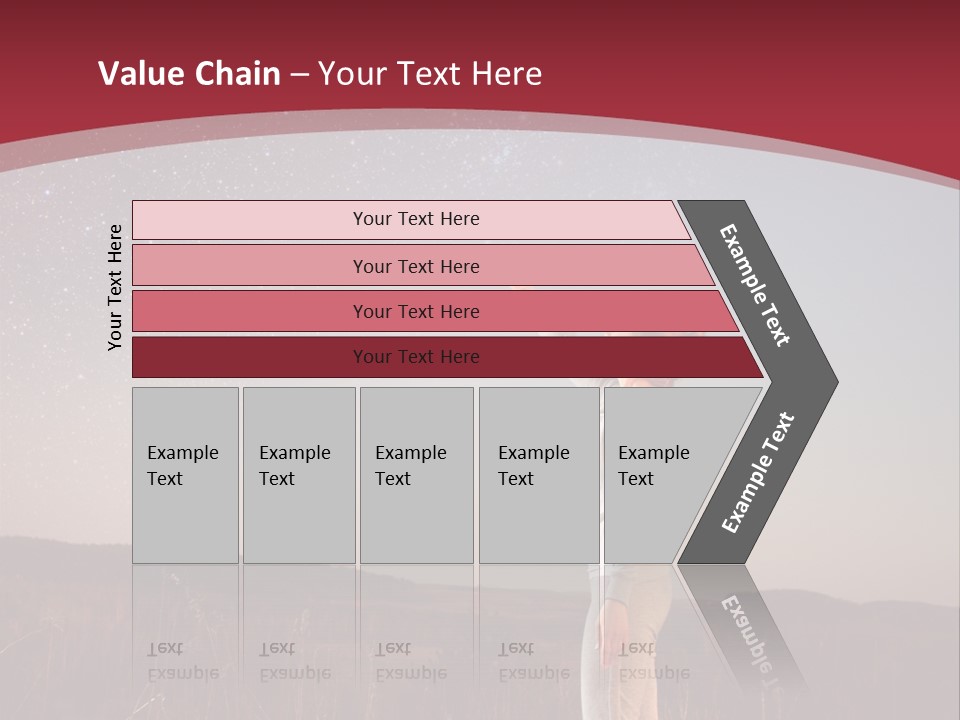 A Woman Standing In A Field With Her Arms In The Air PowerPoint Template
