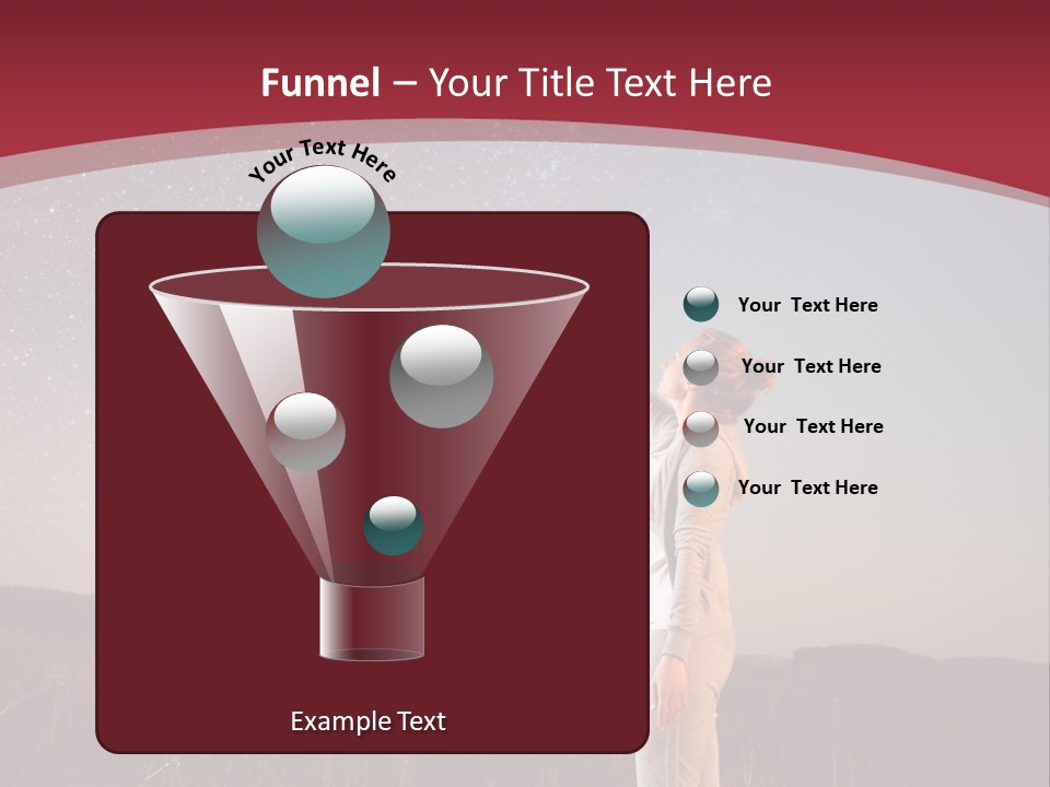 A Woman Standing In A Field With Her Arms In The Air PowerPoint Template