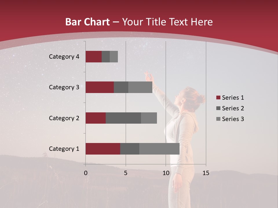 A Woman Standing In A Field With Her Arms In The Air PowerPoint Template