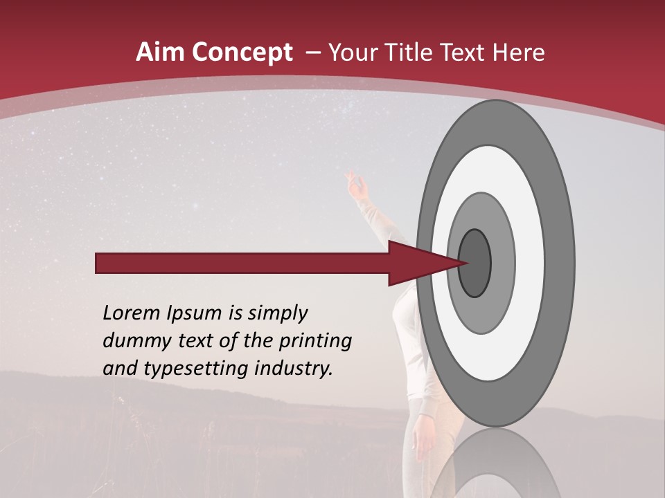 A Woman Standing In A Field With Her Arms In The Air PowerPoint Template