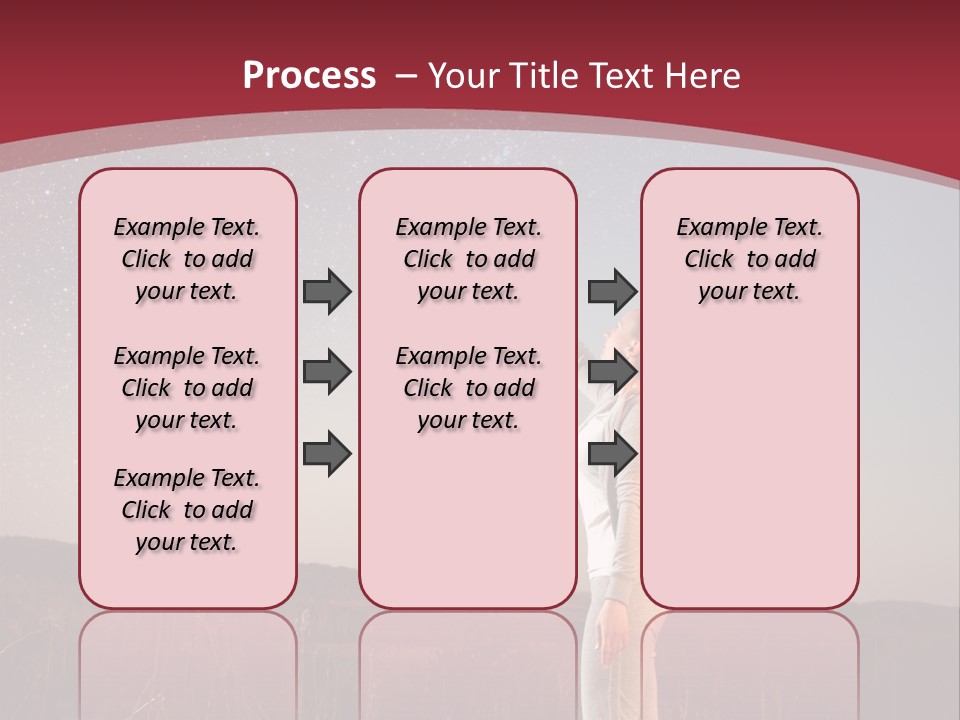 A Woman Standing In A Field With Her Arms In The Air PowerPoint Template