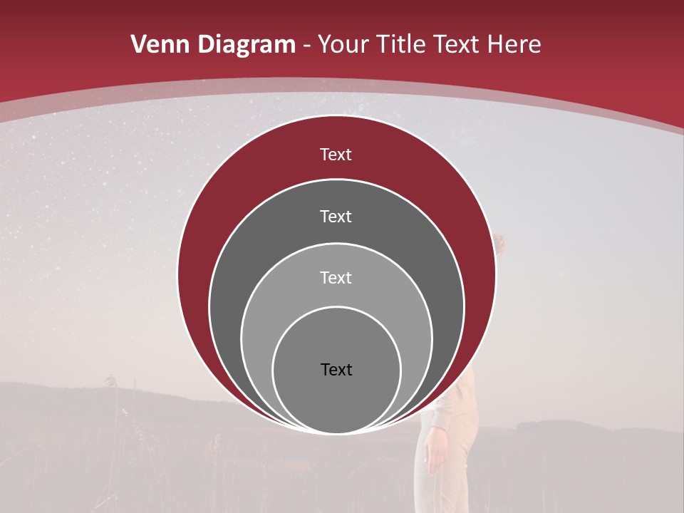 A Woman Standing In A Field With Her Arms In The Air PowerPoint Template