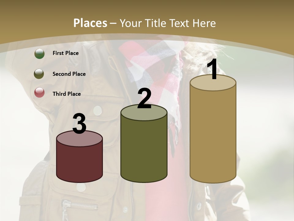 A Little Girl In A Brown Jacket Is Talking On A Cell Phone PowerPoint Template