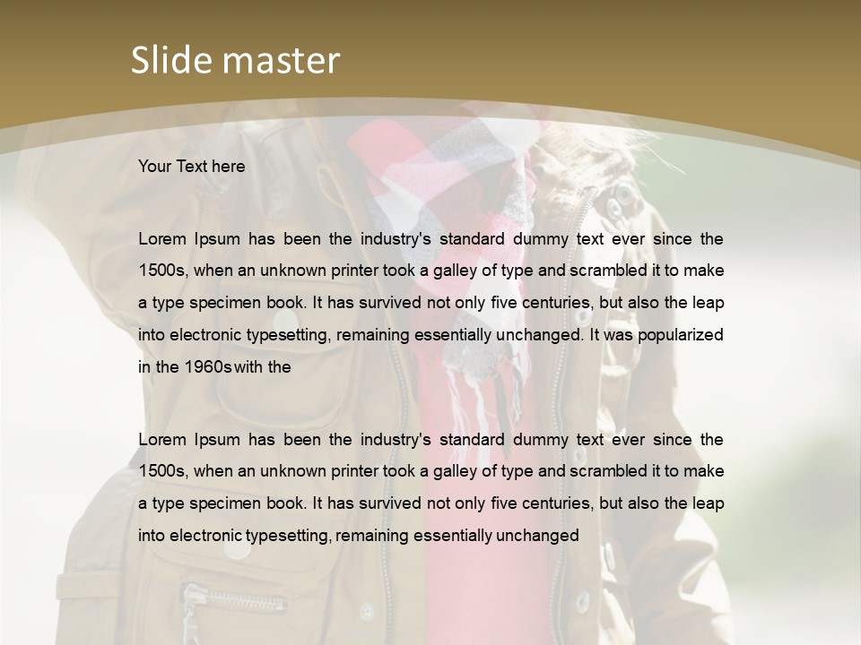 A Little Girl In A Brown Jacket Is Talking On A Cell Phone PowerPoint Template