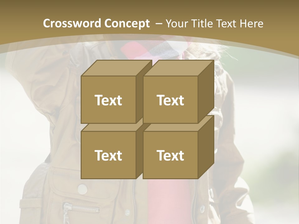 A Little Girl In A Brown Jacket Is Talking On A Cell Phone PowerPoint Template