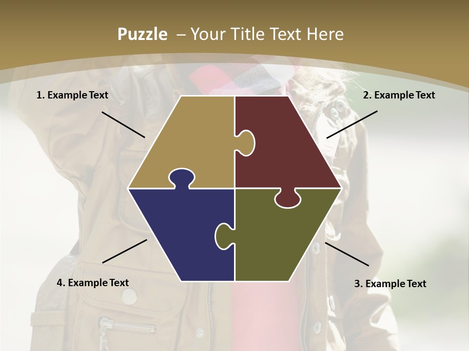 A Little Girl In A Brown Jacket Is Talking On A Cell Phone PowerPoint Template