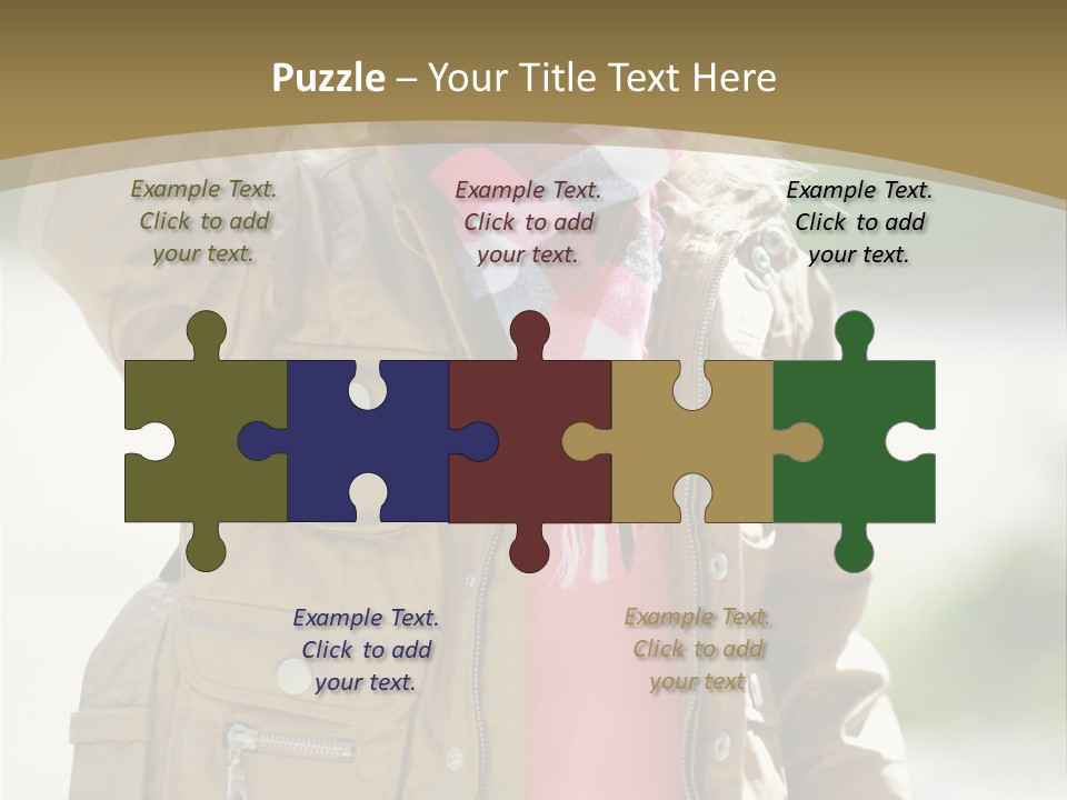 A Little Girl In A Brown Jacket Is Talking On A Cell Phone PowerPoint Template