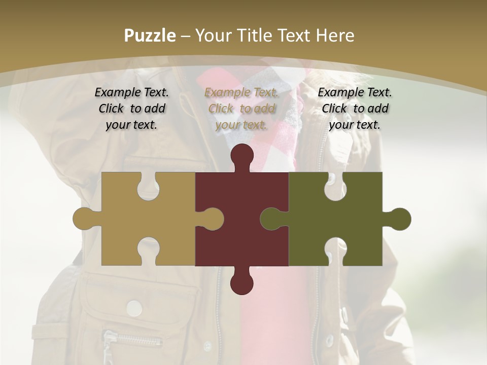 A Little Girl In A Brown Jacket Is Talking On A Cell Phone PowerPoint Template