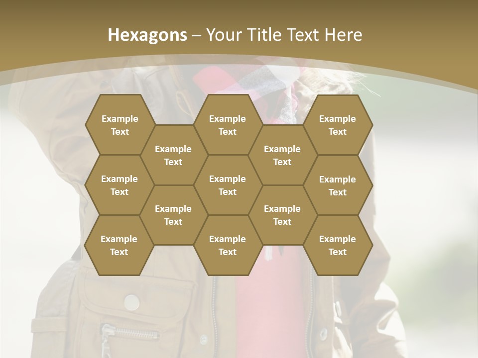 A Little Girl In A Brown Jacket Is Talking On A Cell Phone PowerPoint Template