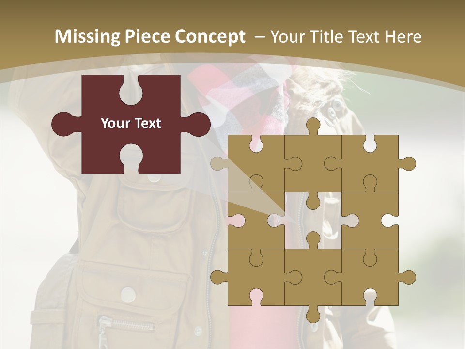 A Little Girl In A Brown Jacket Is Talking On A Cell Phone PowerPoint Template