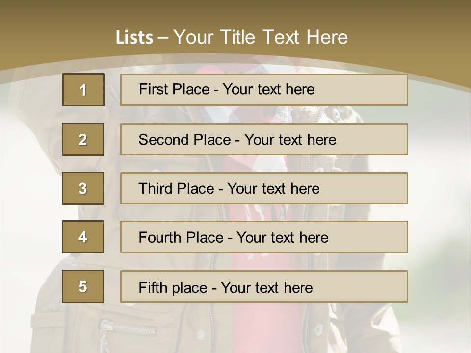 A Little Girl In A Brown Jacket Is Talking On A Cell Phone PowerPoint Template