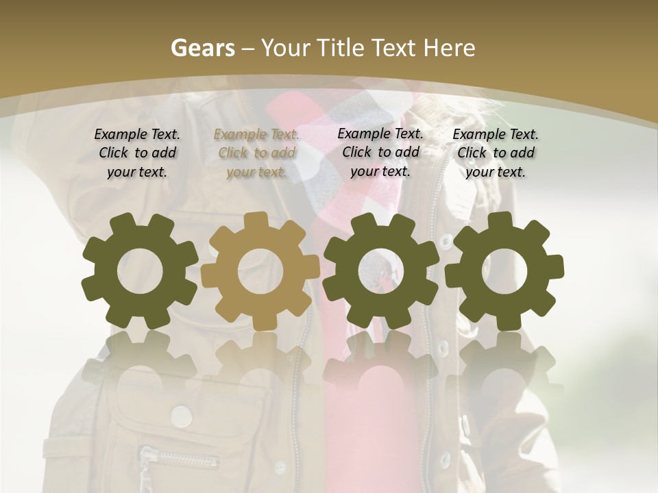 A Little Girl In A Brown Jacket Is Talking On A Cell Phone PowerPoint Template