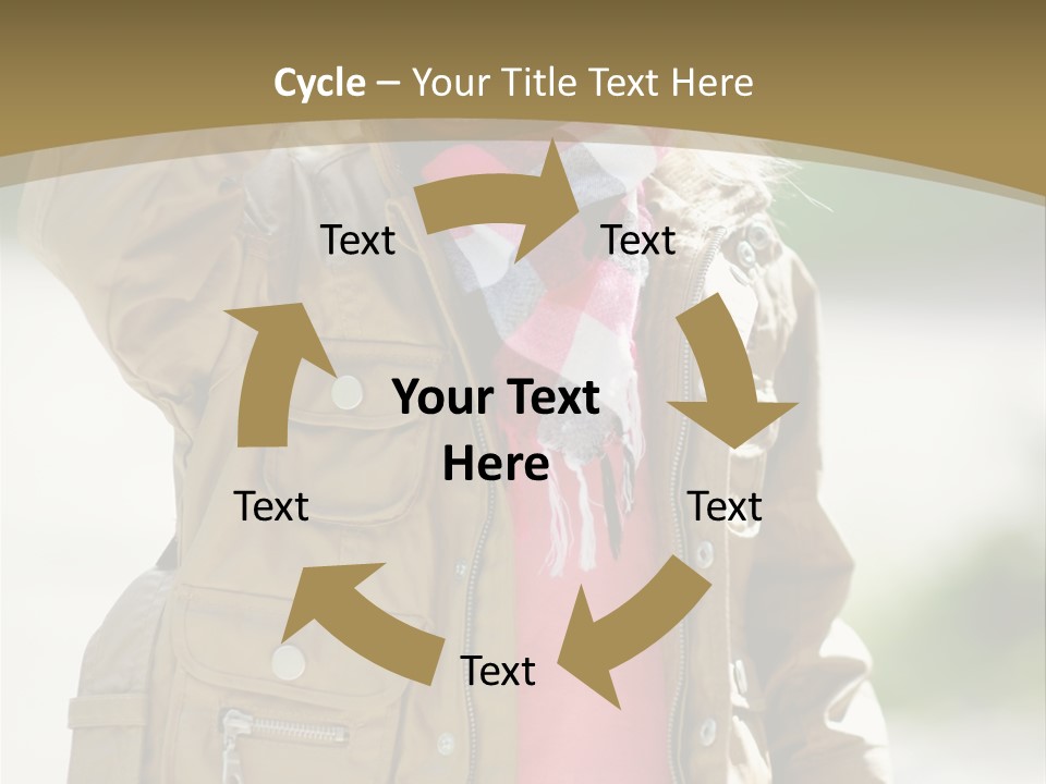 A Little Girl In A Brown Jacket Is Talking On A Cell Phone PowerPoint Template