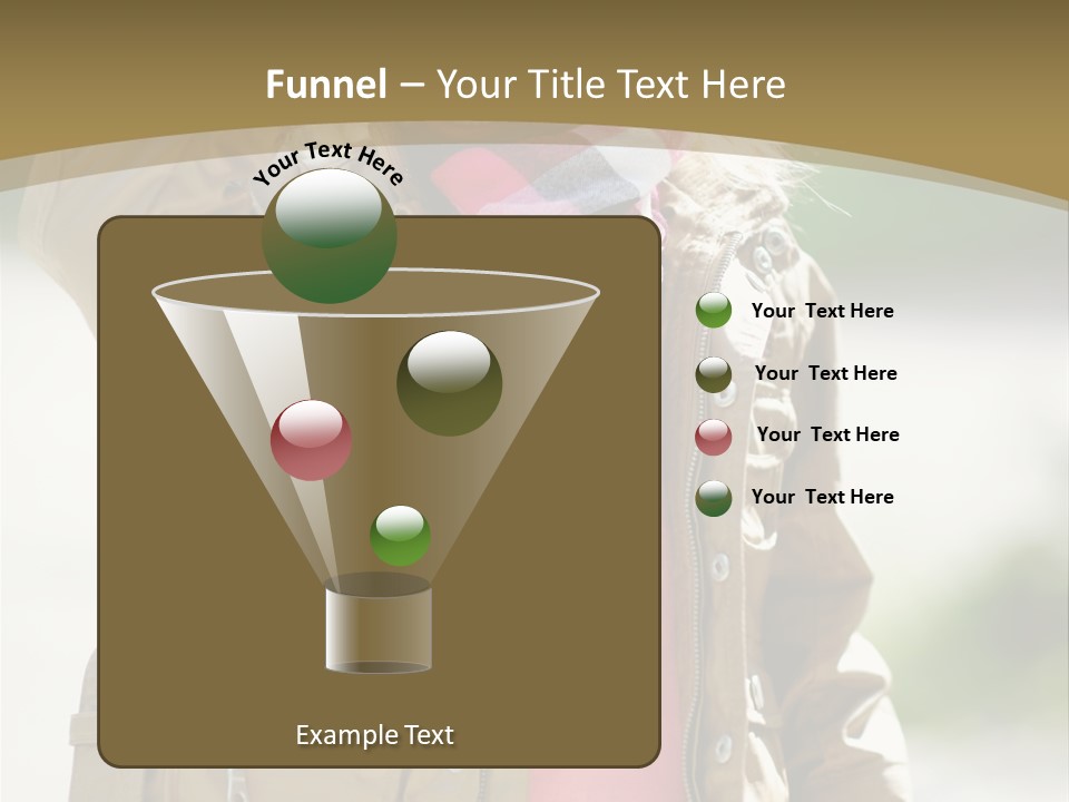 A Little Girl In A Brown Jacket Is Talking On A Cell Phone PowerPoint Template