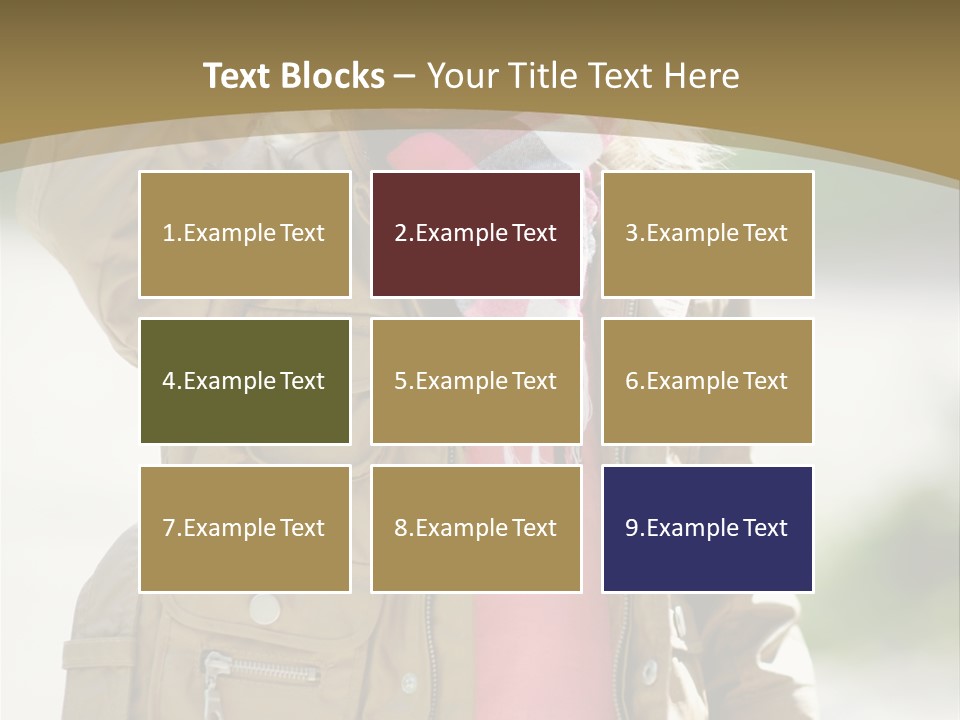 A Little Girl In A Brown Jacket Is Talking On A Cell Phone PowerPoint Template