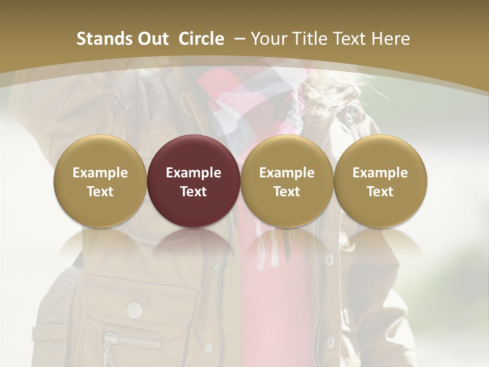 A Little Girl In A Brown Jacket Is Talking On A Cell Phone PowerPoint Template