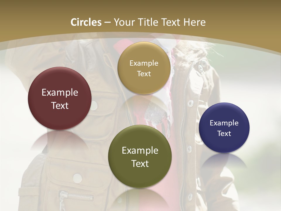 A Little Girl In A Brown Jacket Is Talking On A Cell Phone PowerPoint Template