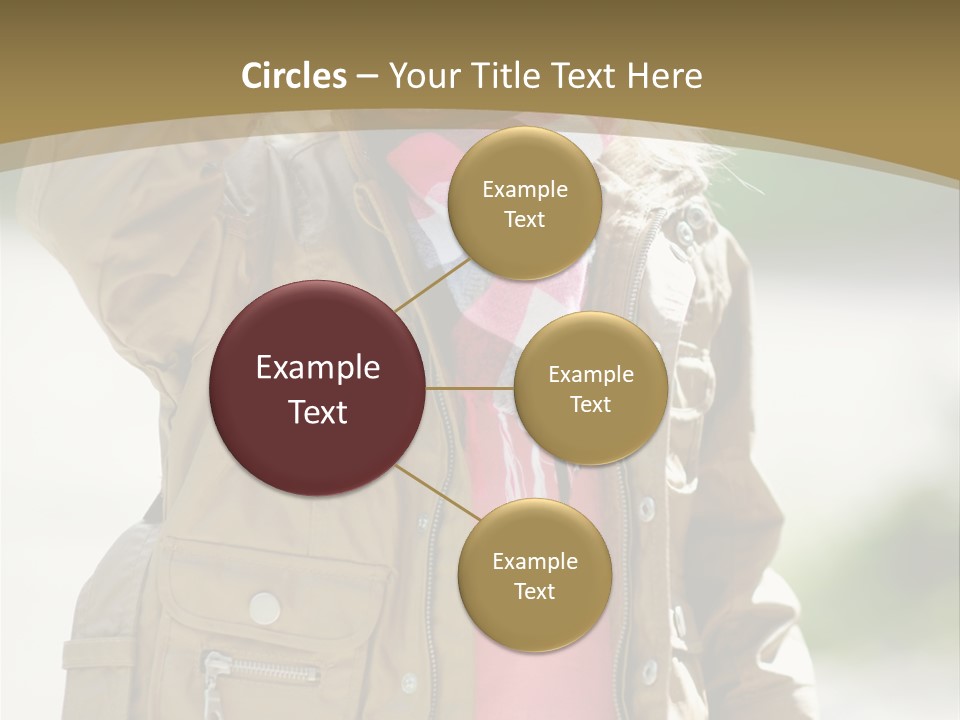 A Little Girl In A Brown Jacket Is Talking On A Cell Phone PowerPoint Template