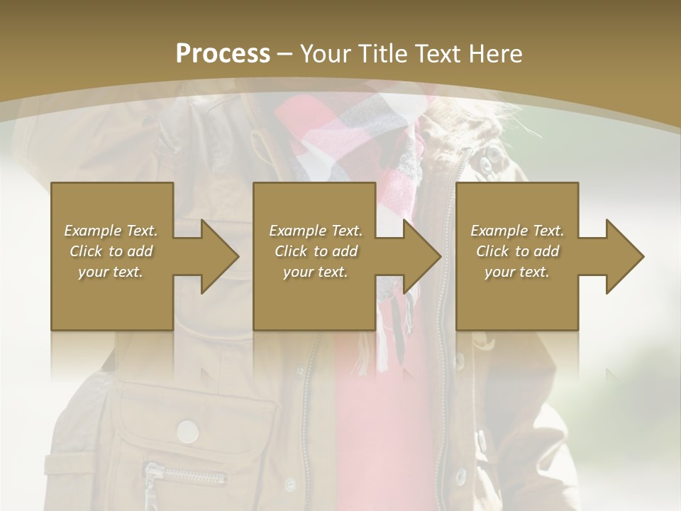 A Little Girl In A Brown Jacket Is Talking On A Cell Phone PowerPoint Template