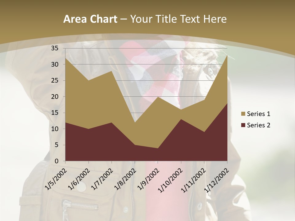 A Little Girl In A Brown Jacket Is Talking On A Cell Phone PowerPoint Template