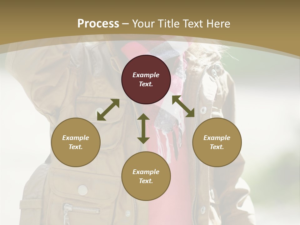 A Little Girl In A Brown Jacket Is Talking On A Cell Phone PowerPoint Template