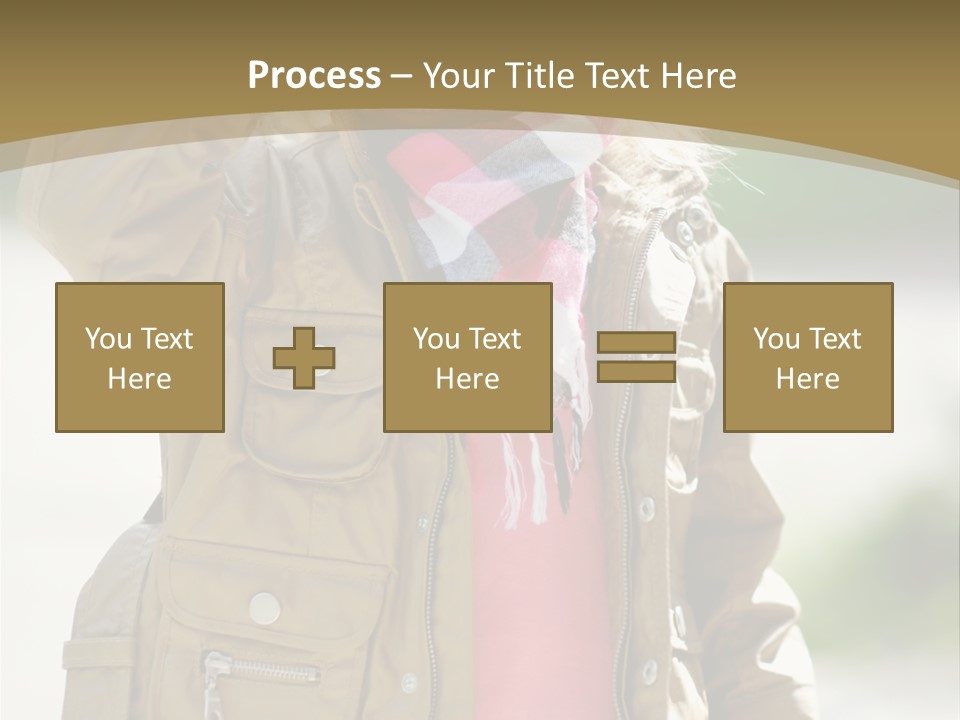 A Little Girl In A Brown Jacket Is Talking On A Cell Phone PowerPoint Template